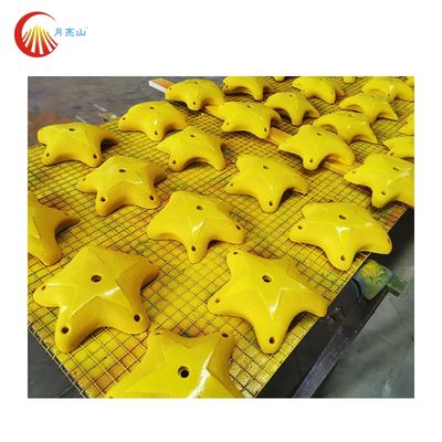 Fiber Glass Outdoor Climbing Wall Customized Structure And Stability